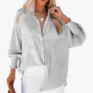 Striped Black and White Women's Top